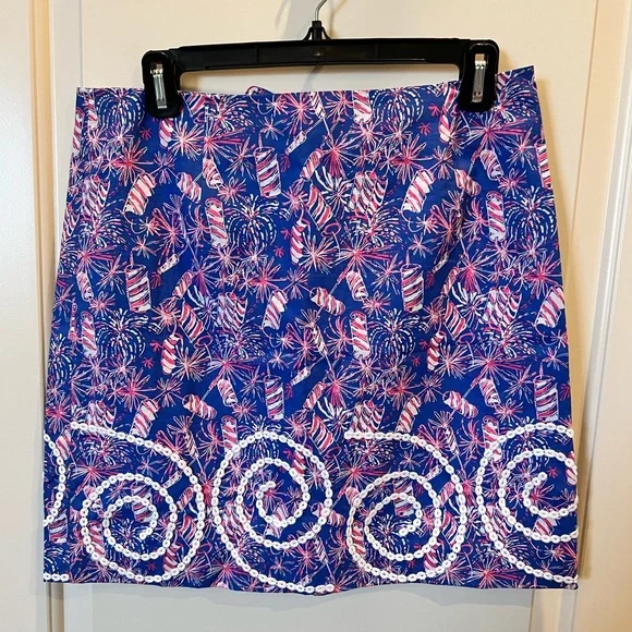 Lilly Pulitzer *RARE* Lavender Cherry Bomb Firework Skirt Size 4. - Picture 1 of 2